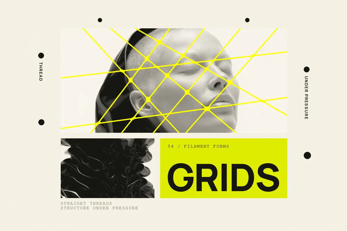 Twisted Grid. Abstract Geometric Vector Elements