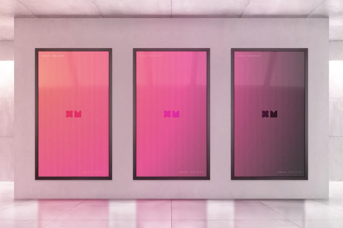 Gallery Framed Posters Mockup