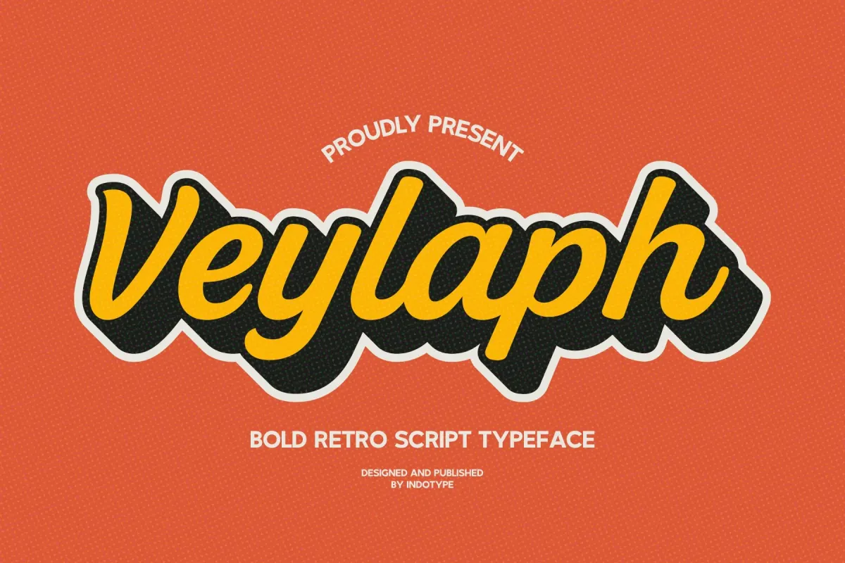 Veylaph - Bold Retro Script Font