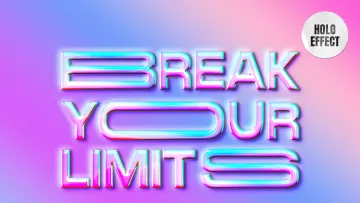 Soft Holographic Text & Logo Effect