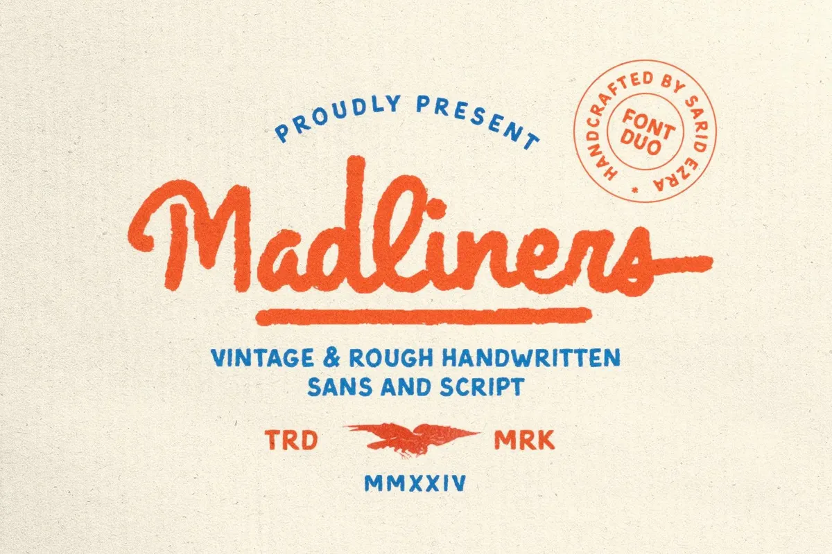 Madliners — Rough Font Duo