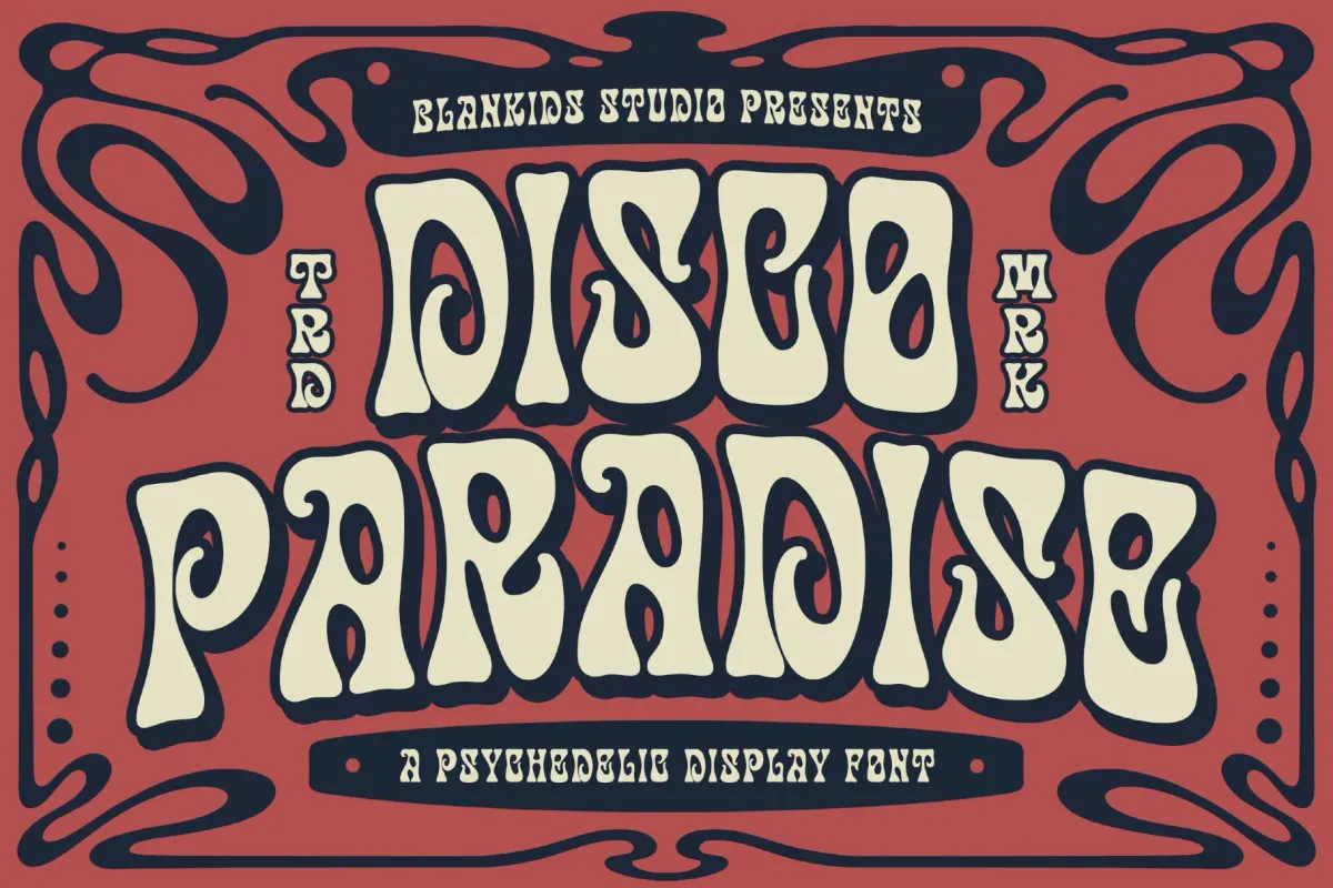 Disco Paradise – Groovy Psychedelic Display Font