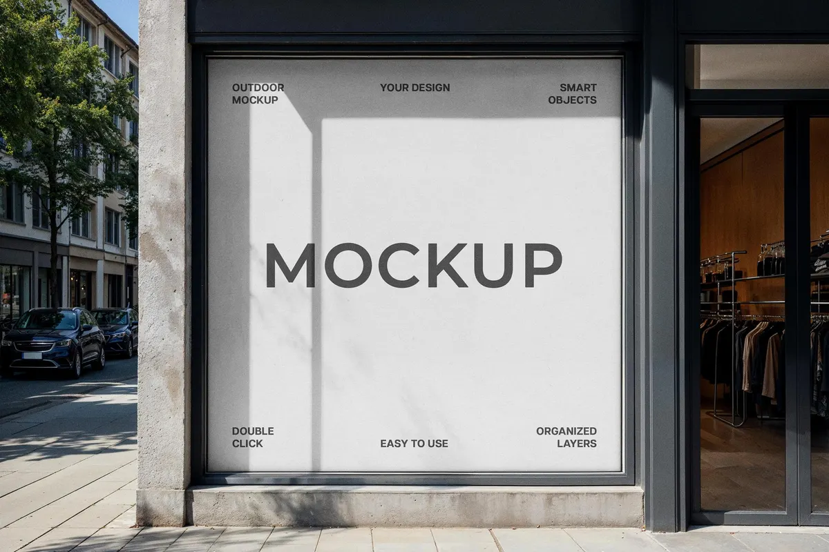 Square Storefront Banner Mockup