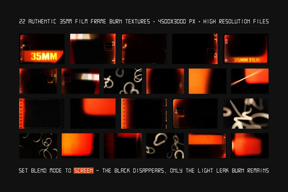 Old Film Burn Overlay Bundle