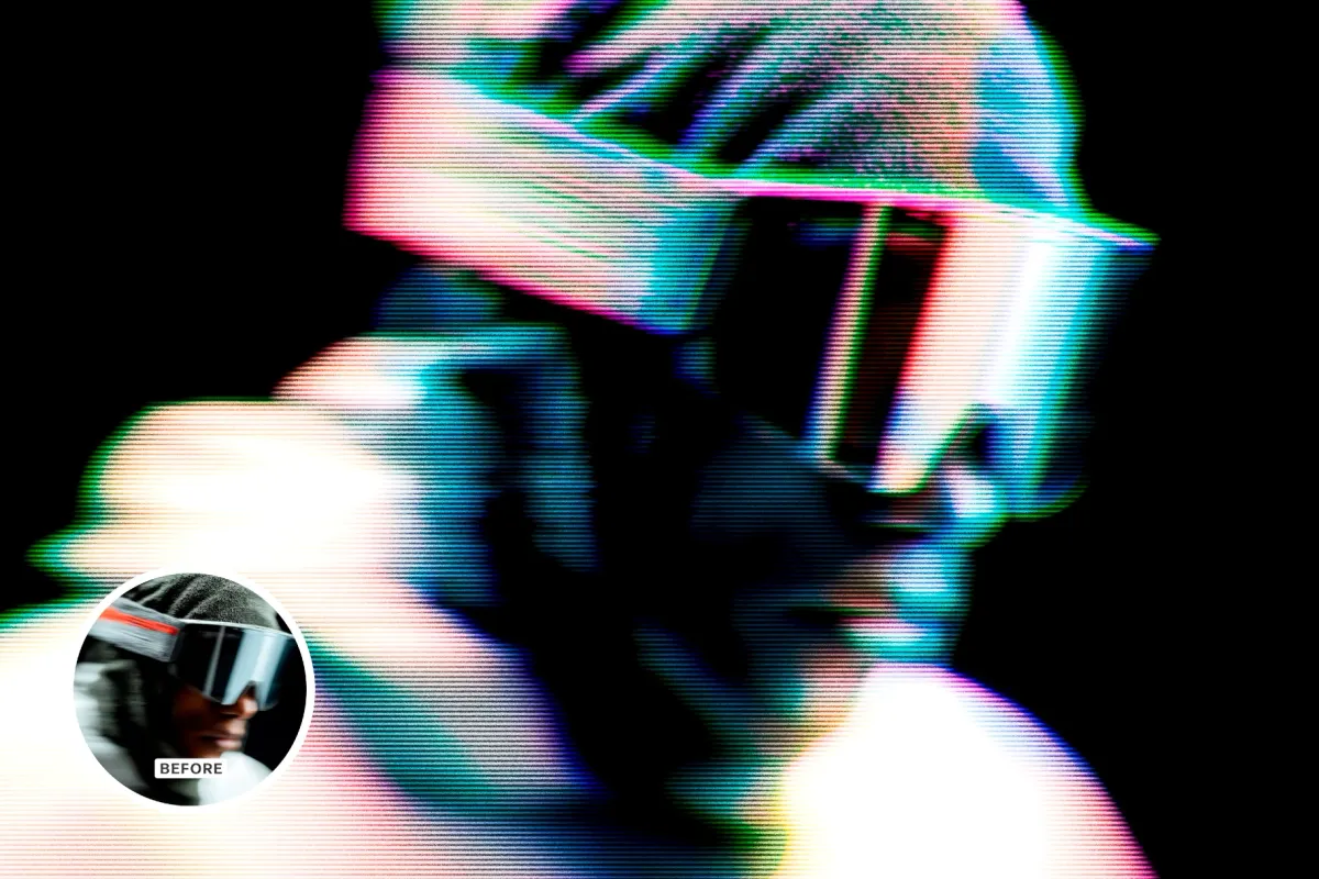 Split Glitch Photo Effect