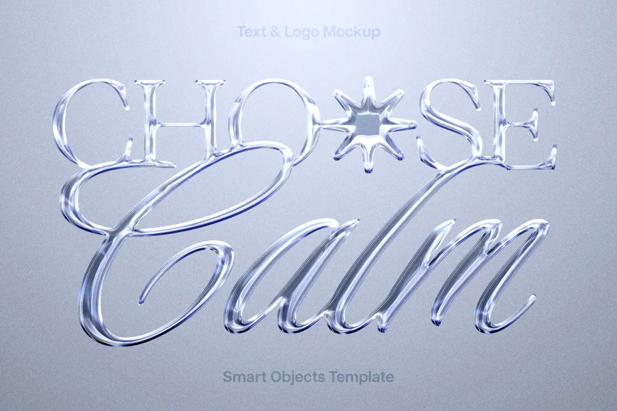 Crystal Glass Text & Logo Effect