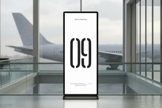 Airport Terminal Screen Mockup