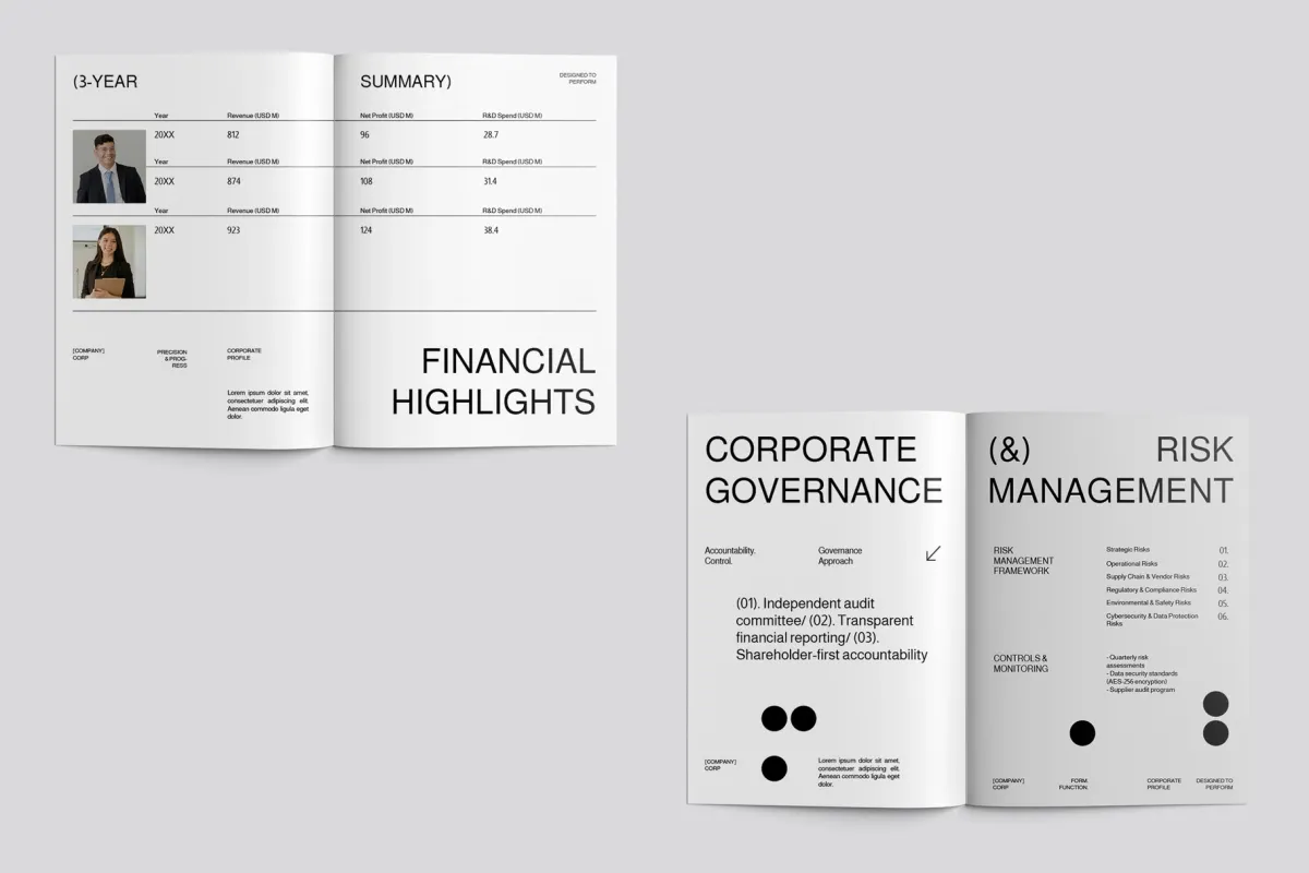 Editorial Company Profile Brochure Indesign