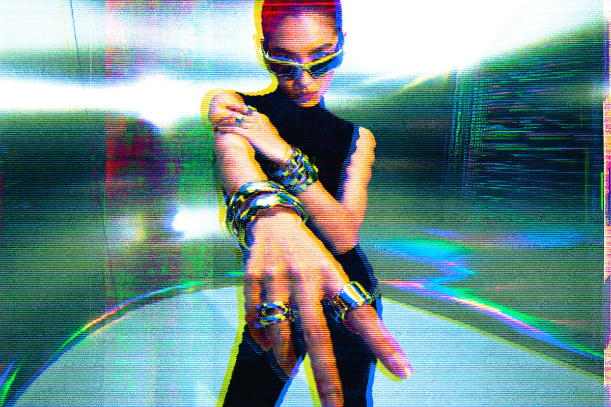 Corrupted Signal Photo Effect