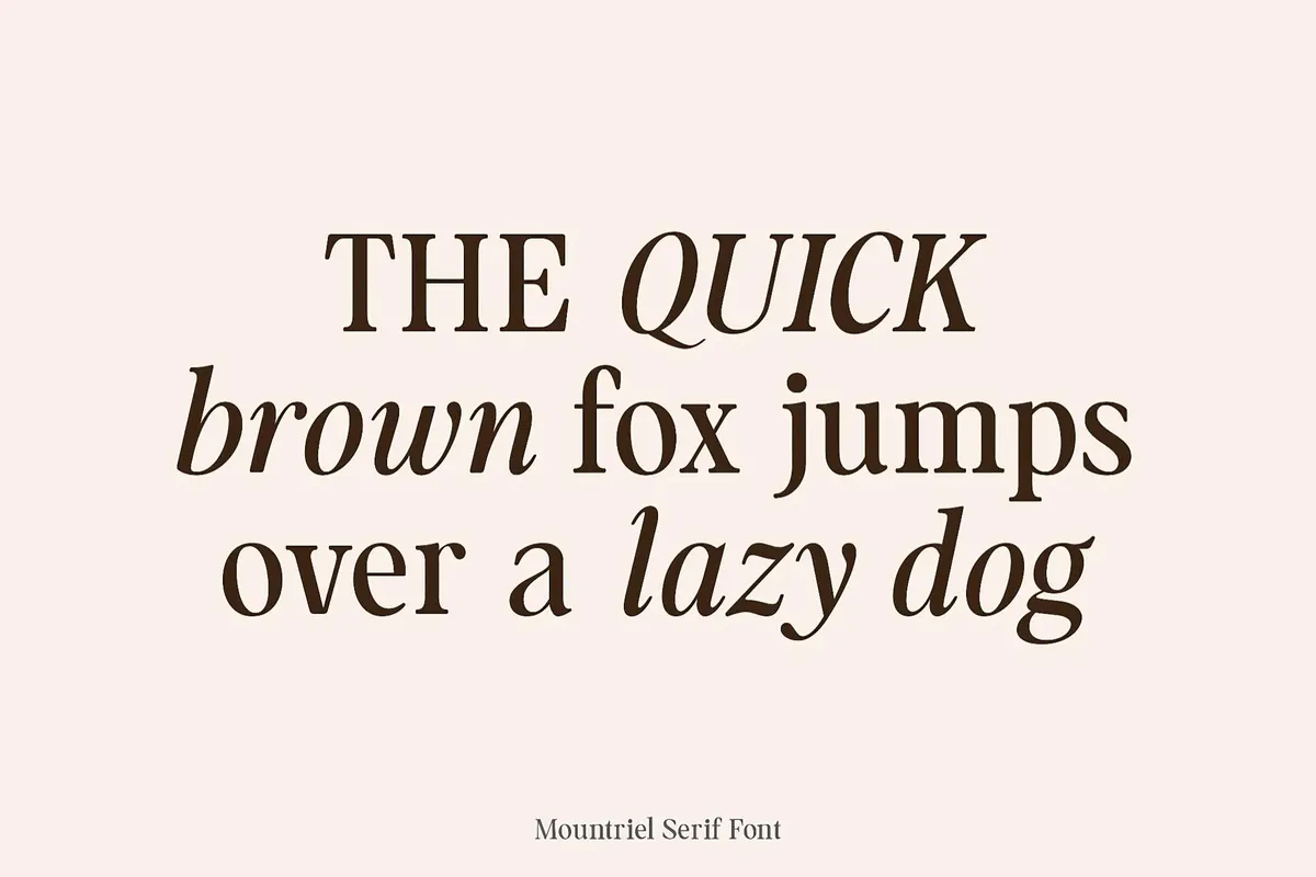 Mountriel — Classic Serif Font