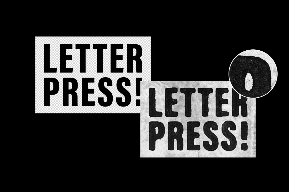 Letterpress Stamp Text Effect