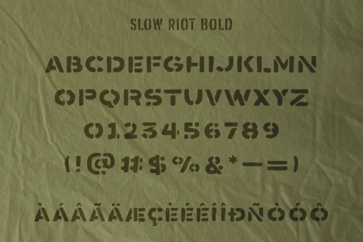 Slow Riot Stencil Fonts