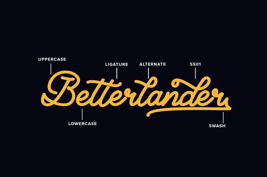Classical Monoline Script Font