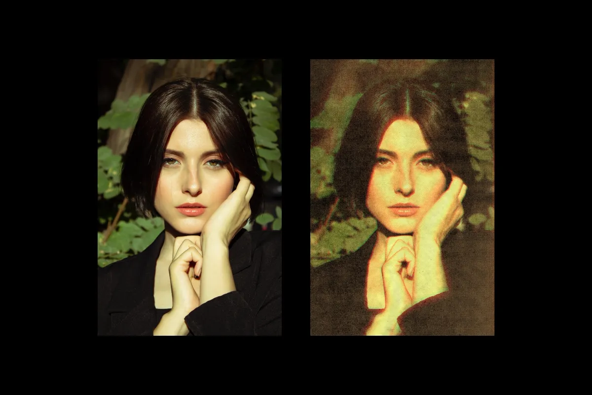 Vintage Magazine Photo Effect