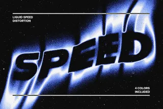 Liquid Speed Distortion Text Effect