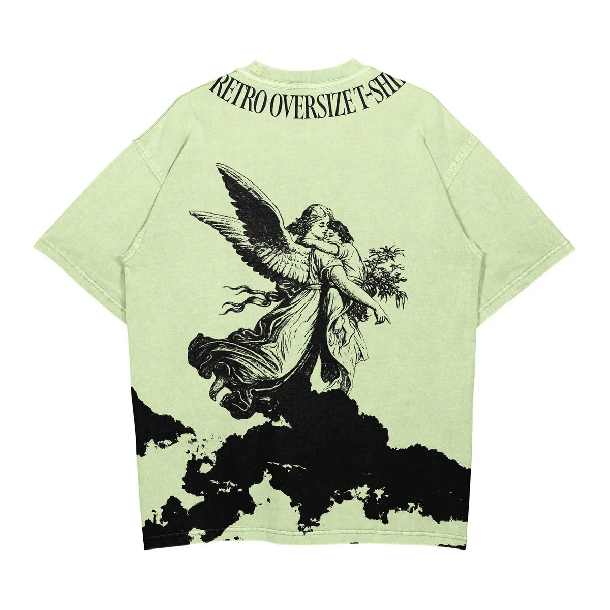 Oversize Retro-Washed T-Shirt Mockup