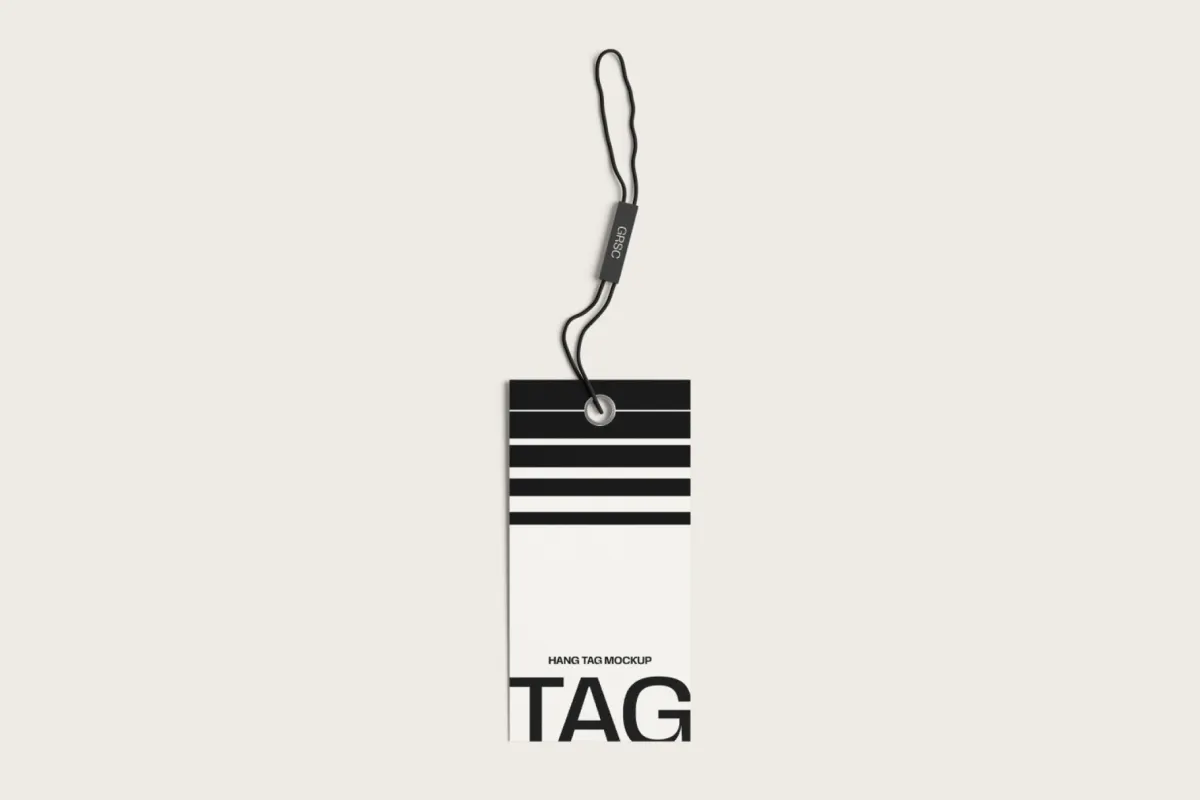 Top View Hang Tag Mockup