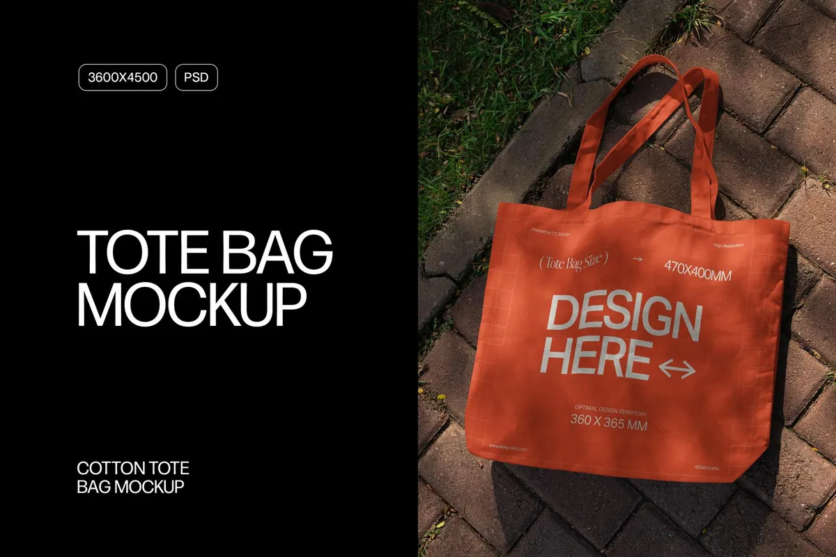 Cotton Tote Bag Mockup