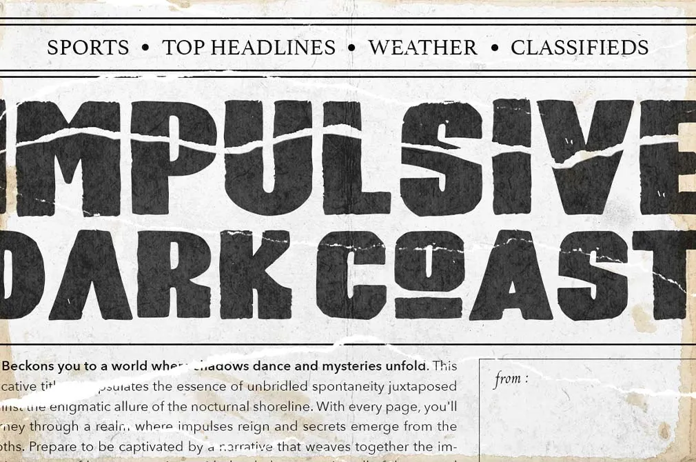 Dexlite — Bold Rough Font