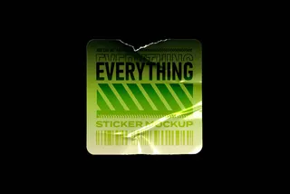 Laminated Square Sticker Mockup