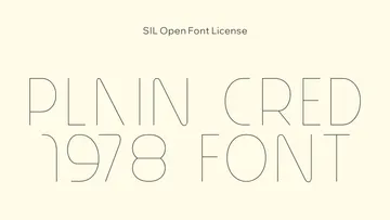 Plain Cred 1978 Font
