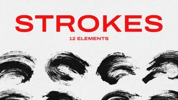 Hand-Painted Brush Stroke Elements