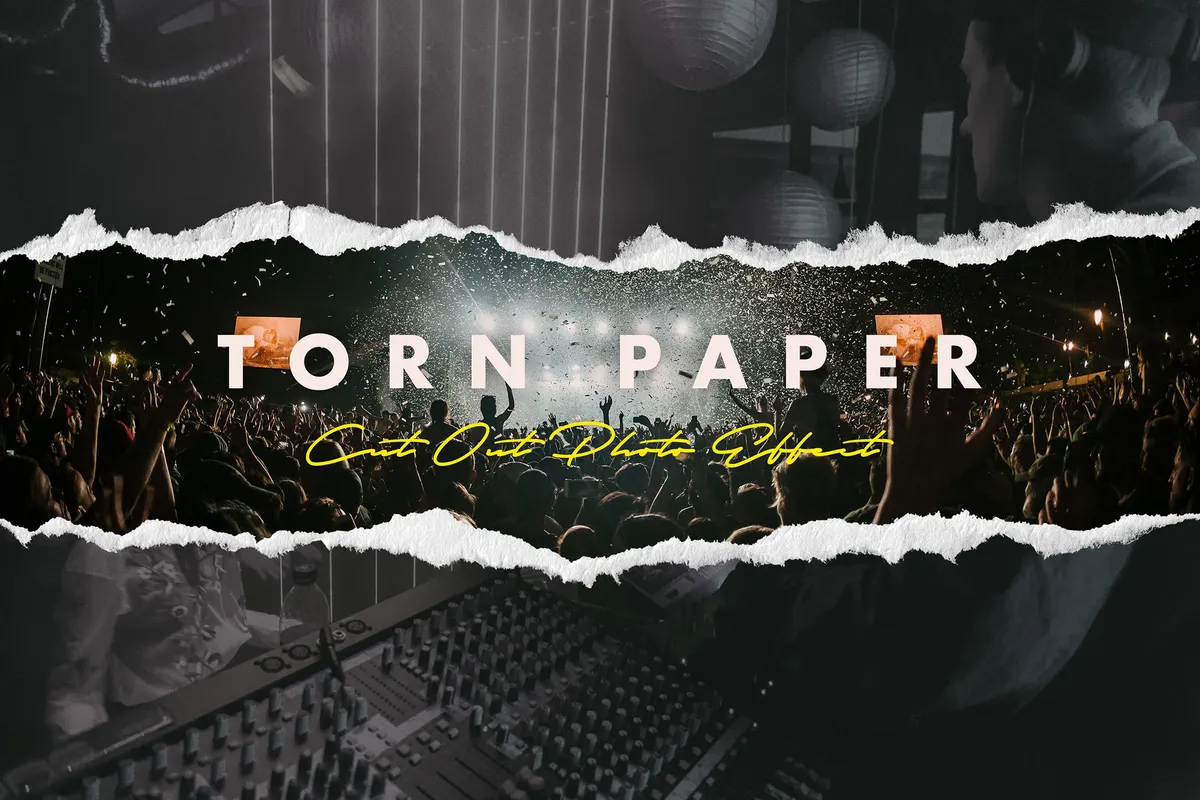 Torn Paper Cutout Photo Effect