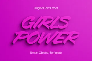 Girls Power Pink Text Effect