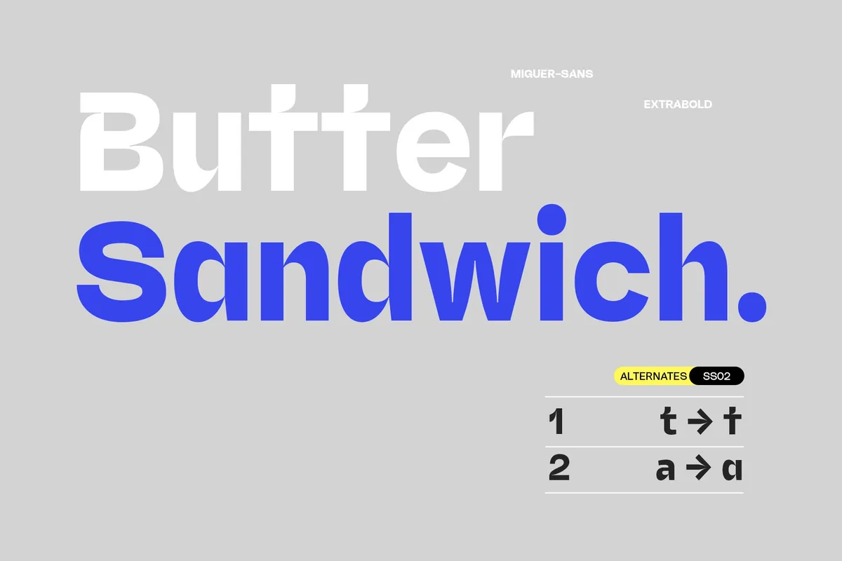 Miguer Sans - High-Contrast Grotesque Font Family