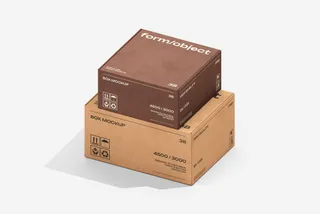 Two Delivery Mailer Boxes Mockup