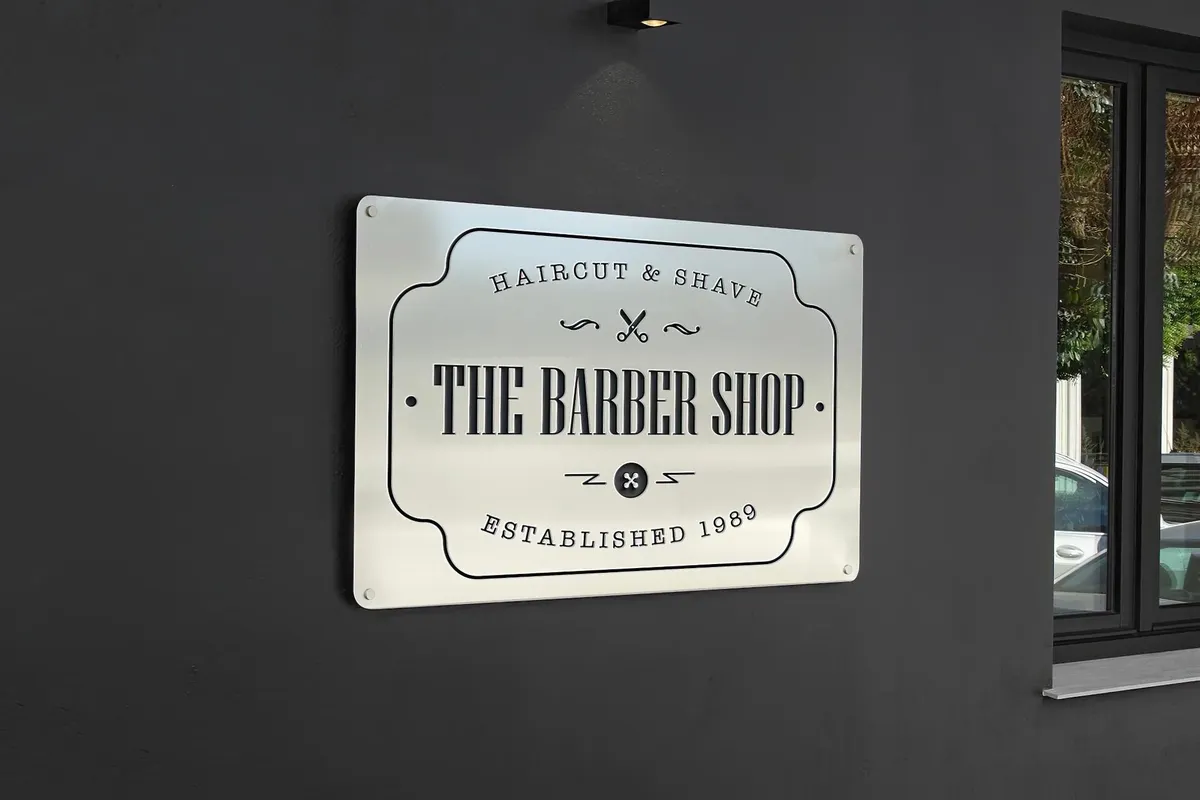 Storefront Plaque Sign Mockup