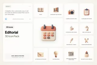 3D Editorial Icons