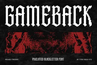 Gameback - Retro Gothic Pixel Typeface