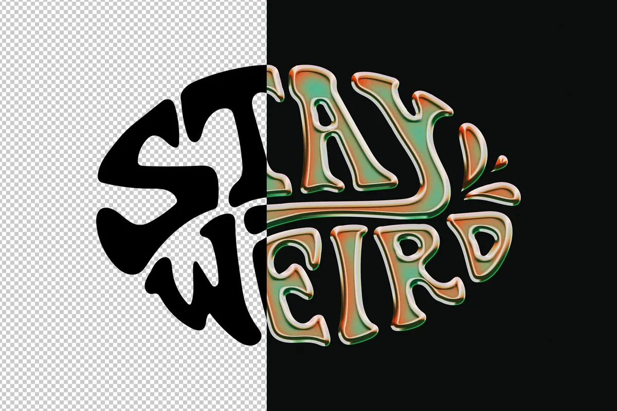 Groovy Chrome Text & Logo Effect