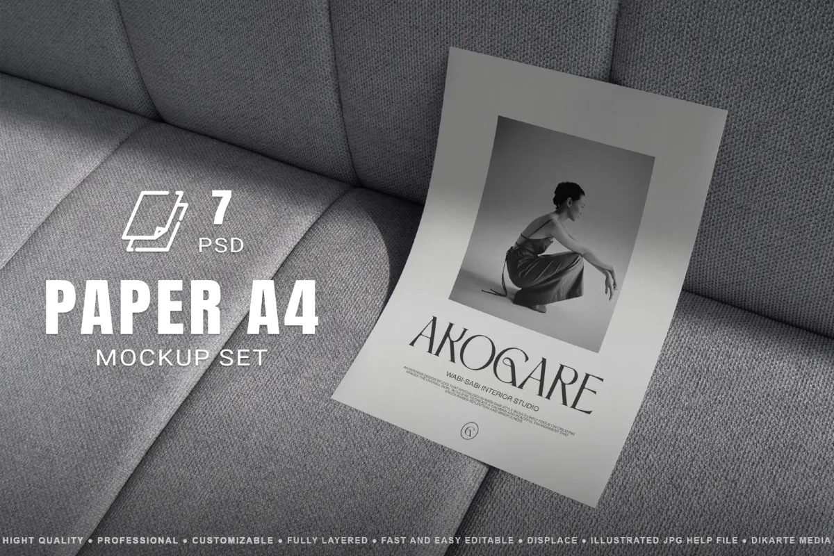 A4 Paper Mockups Set