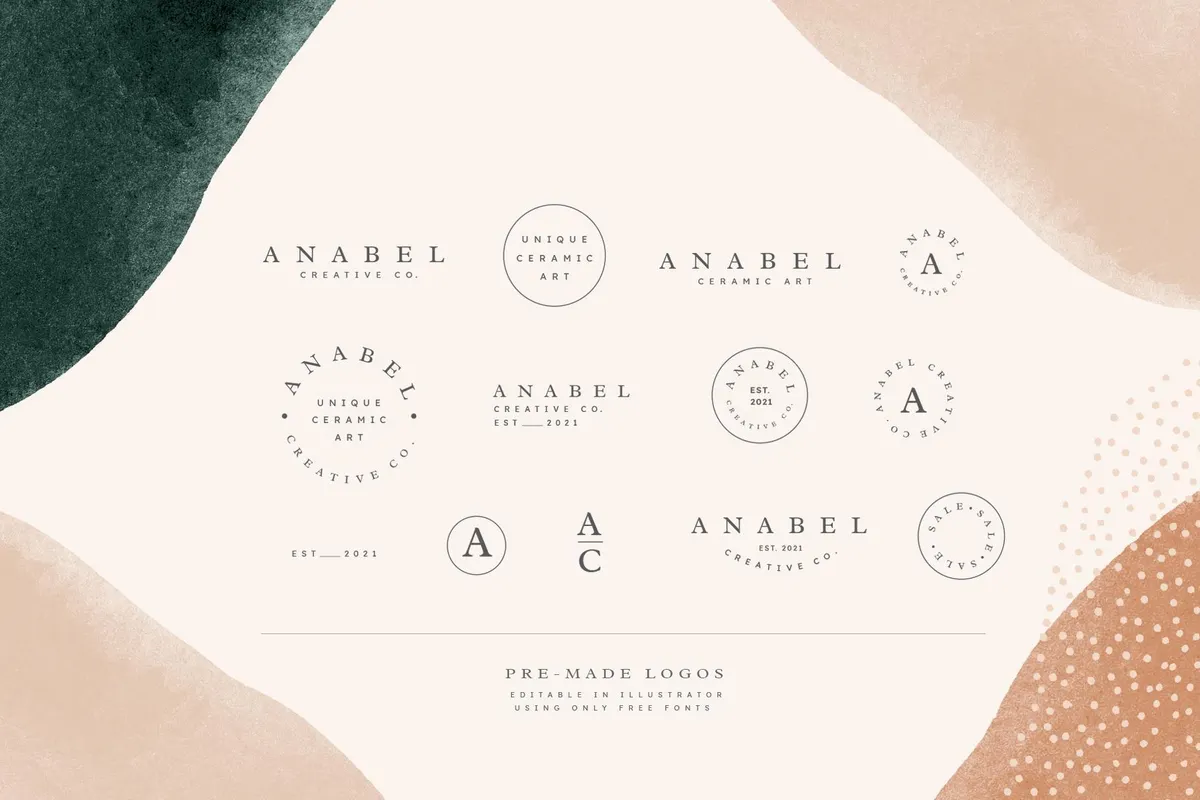 Earthy Abstract Shapes + Logos