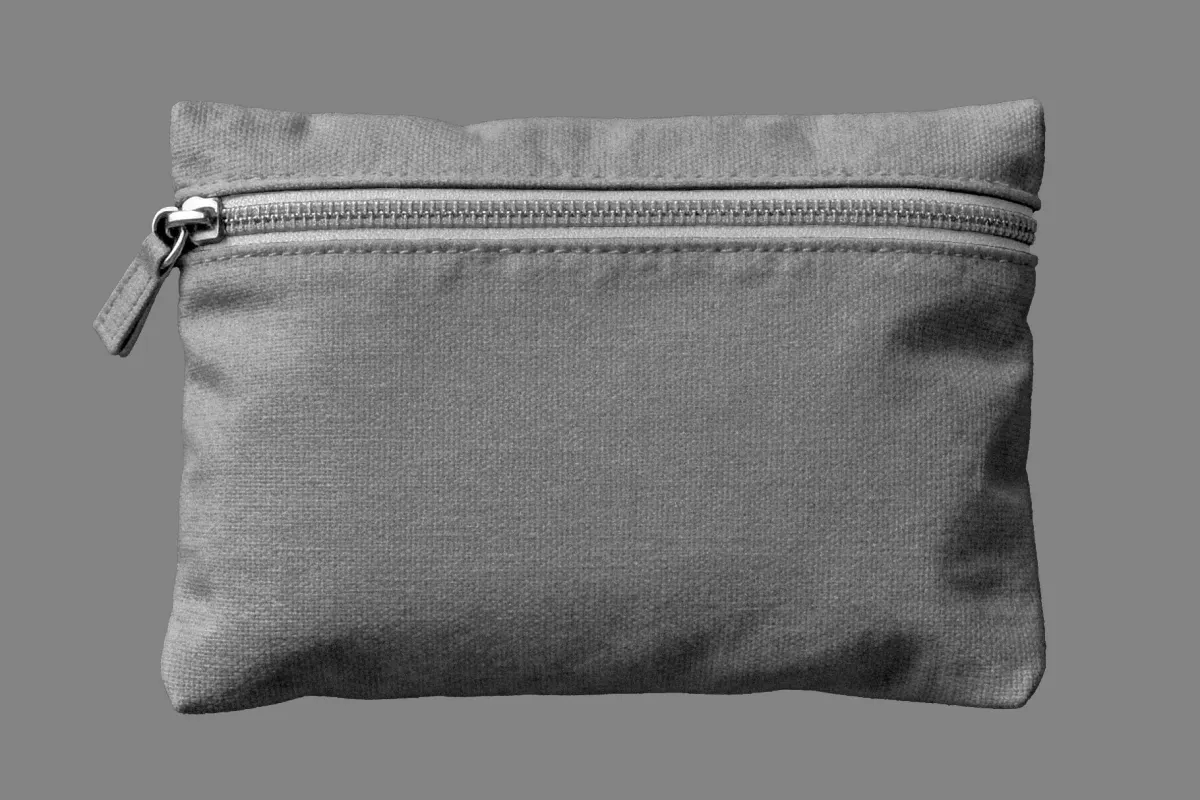 Fabric Zip Pouch Mockup