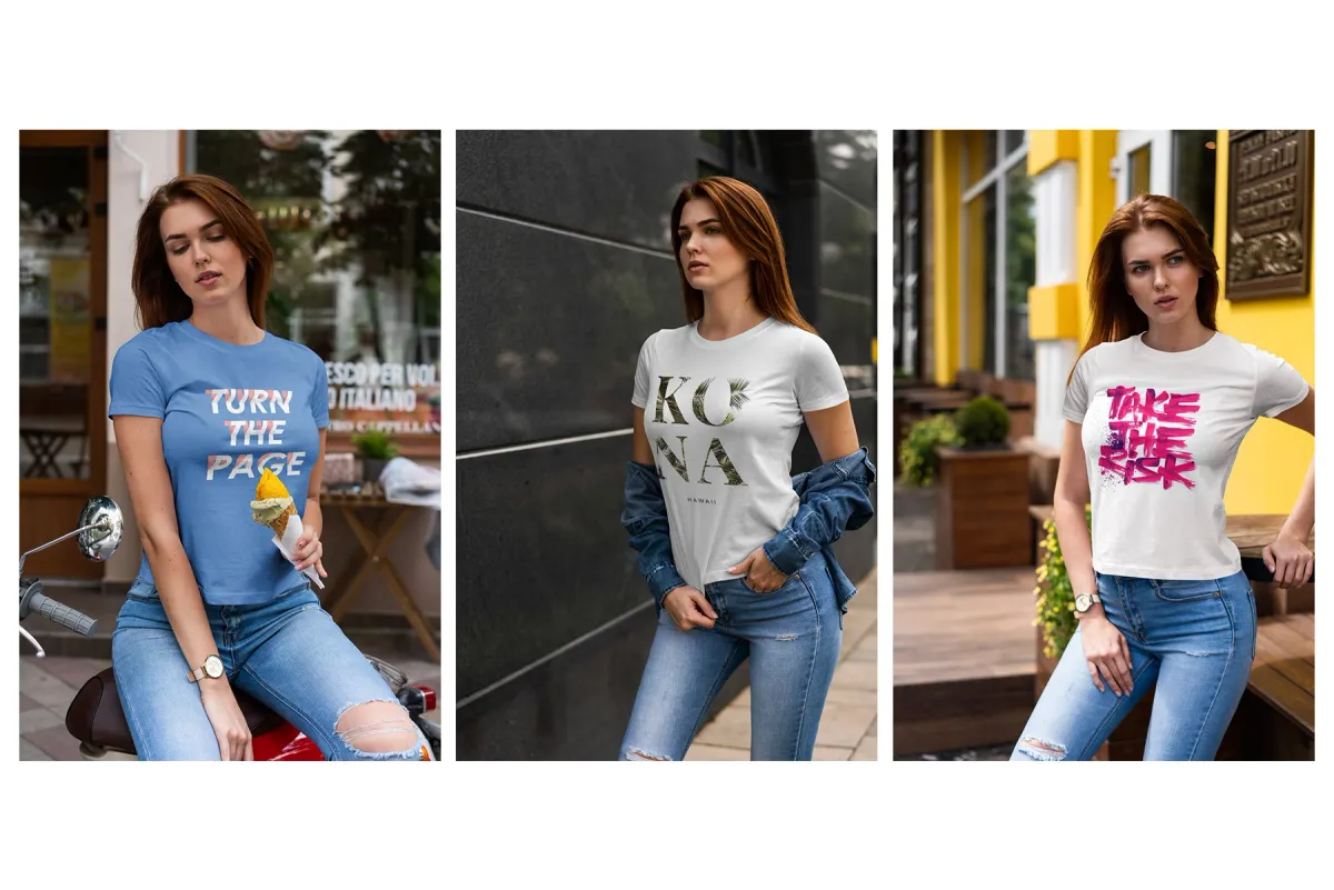 Women T-Shirt Mockup Bundle