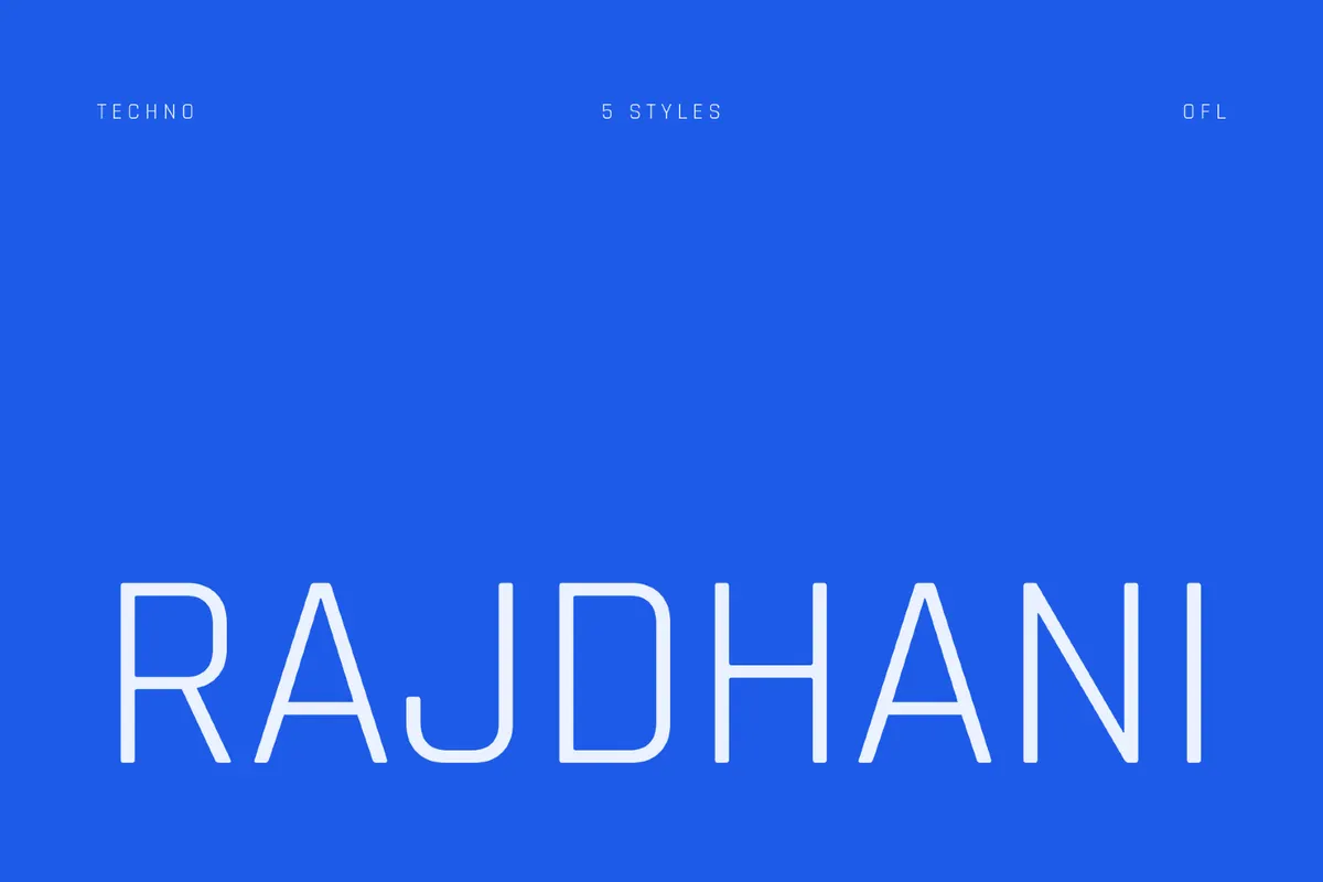Rajdhani - Techno Sans Font