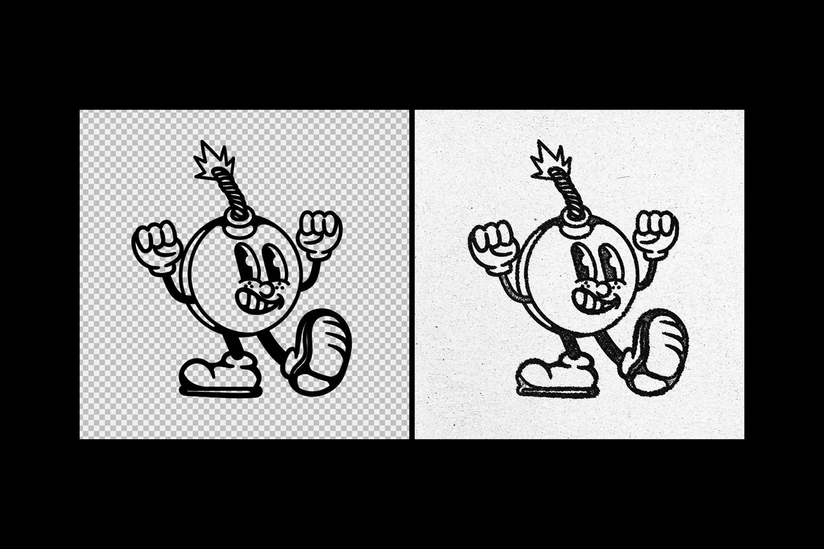 Inked Stamp Text & Logo Effect