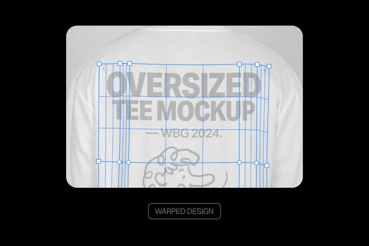 Closeup Oversized T-Shirt Mockup