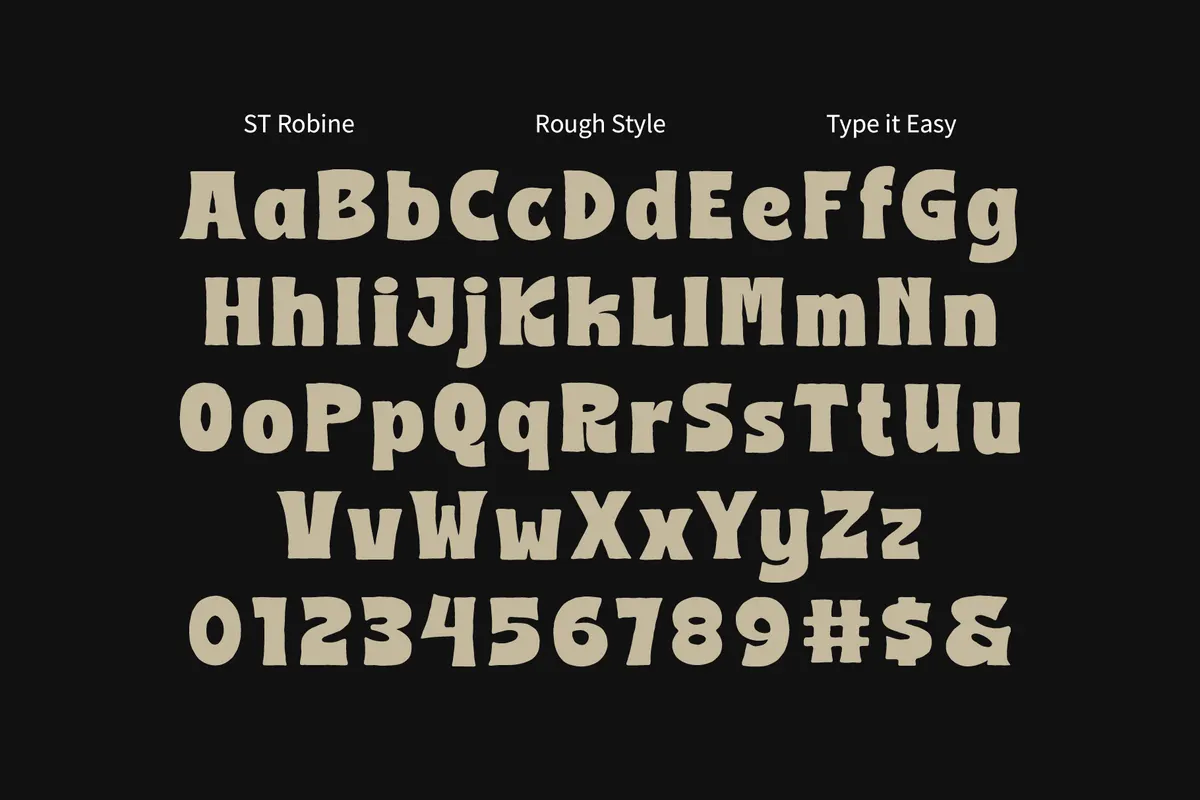 ST Robine - Playful Rough Display Font