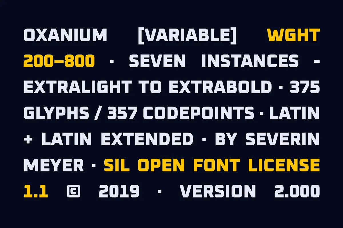 Oxanium - Free Techno Sans