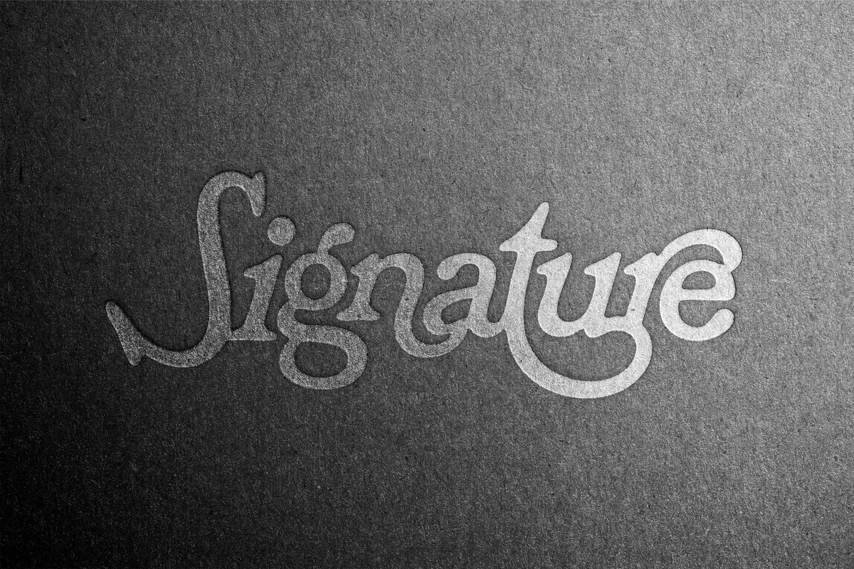 Craft Embossed Paper Logo Mockup