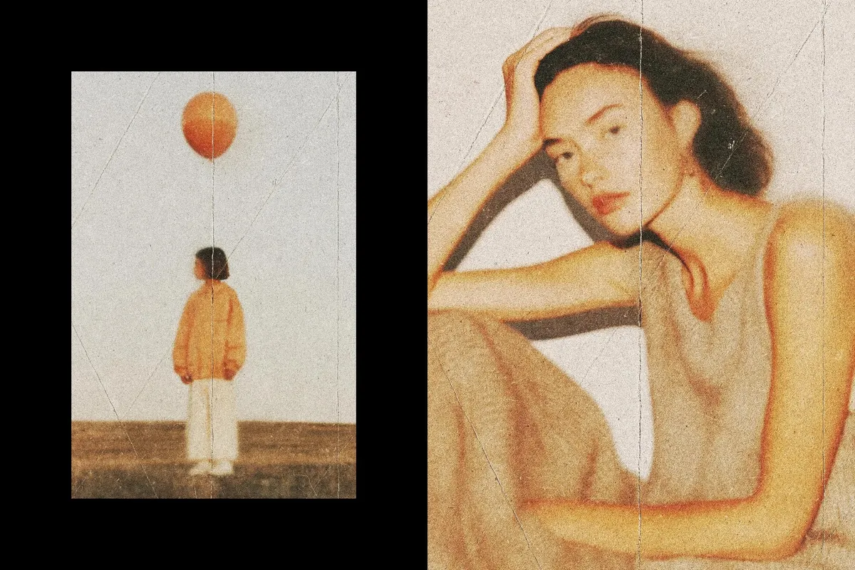 Blurred Folded Paper Photo Effect