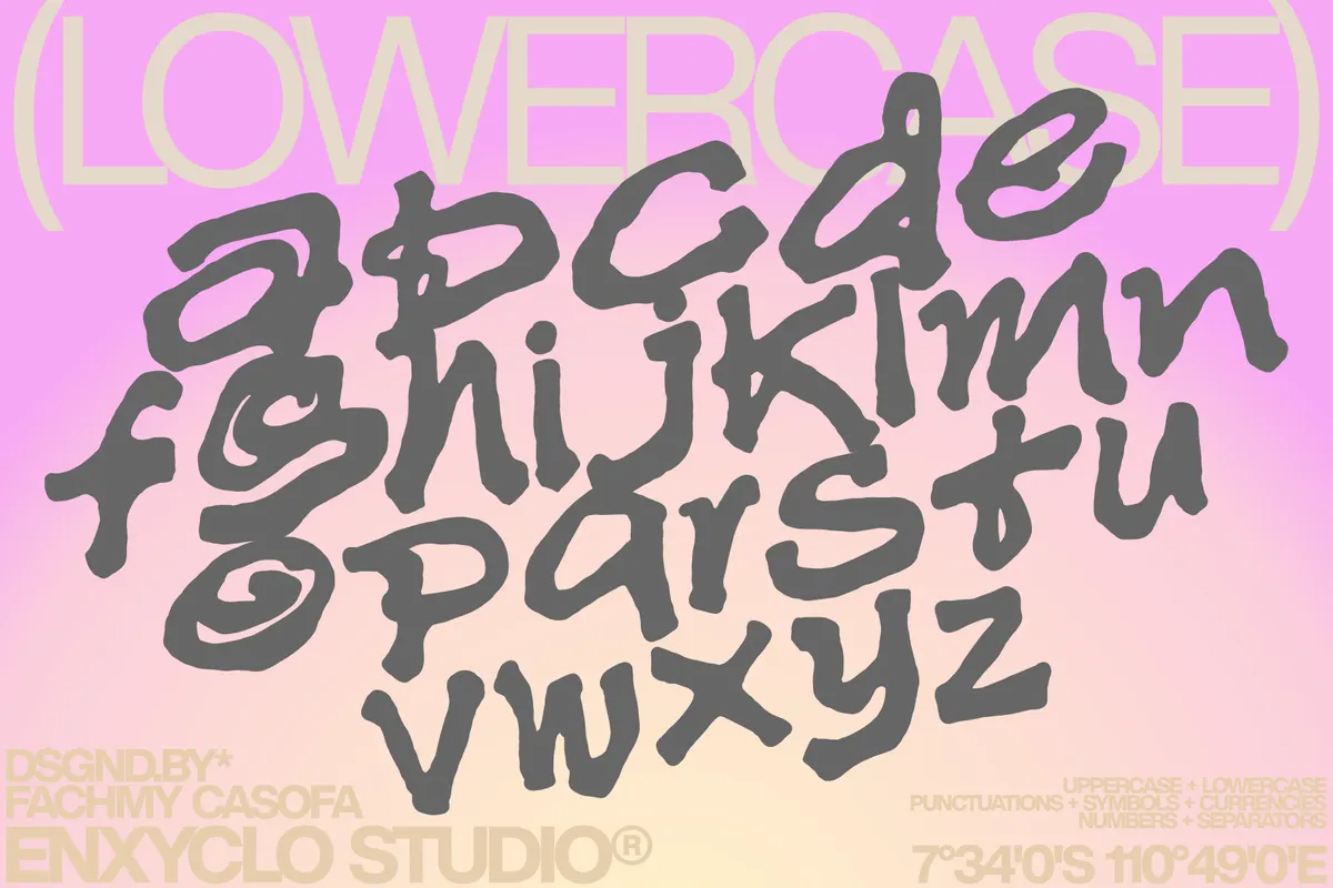 Rogia - Hand Drawn Brush Food Font