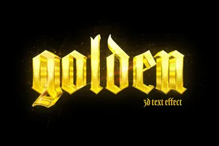 Gold 3D Text & Logo Effect