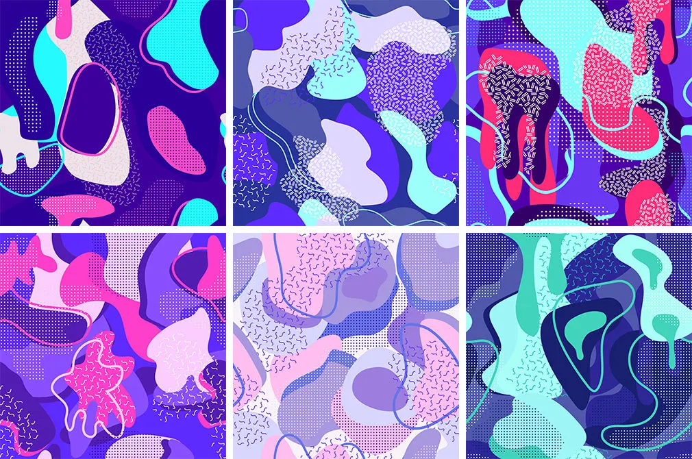 Mint & Lavender Vector Patterns