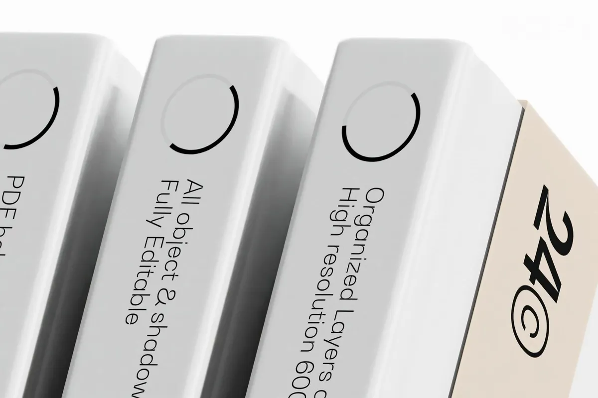 Hardcover Book Spine Mockup