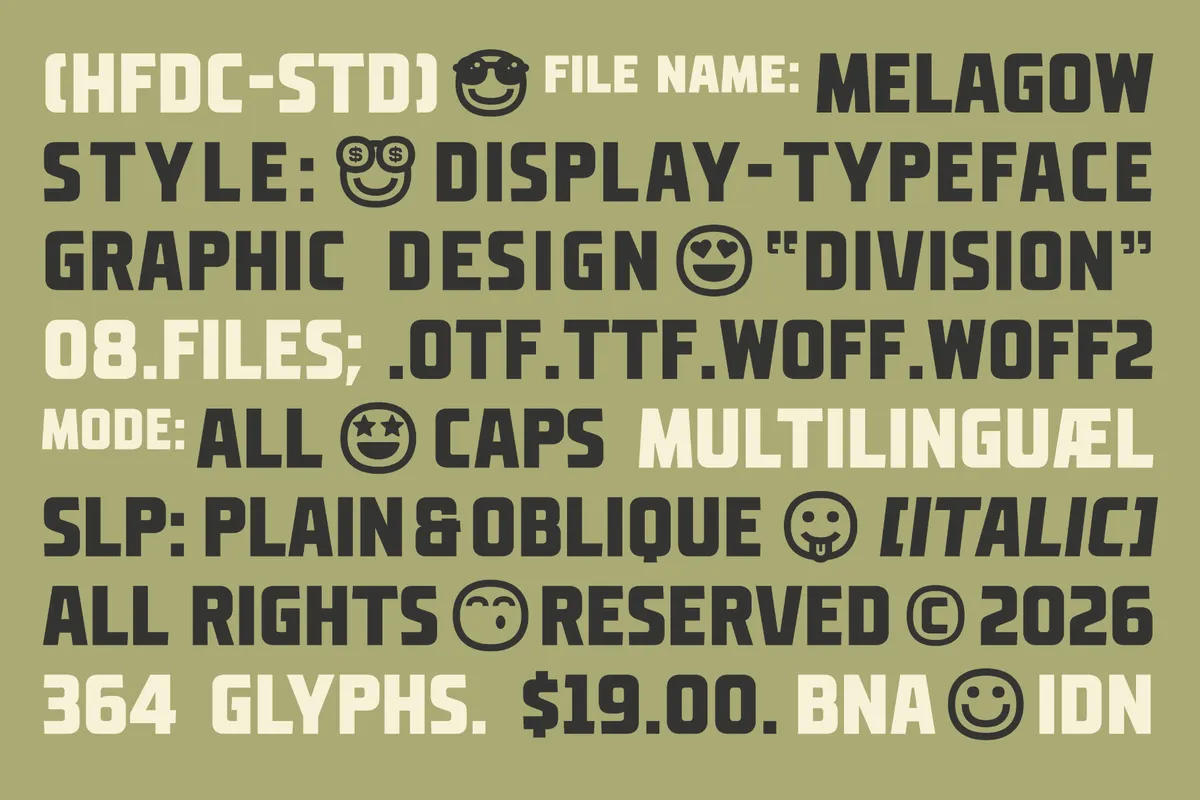 Melagow - Variable Display Sans Font